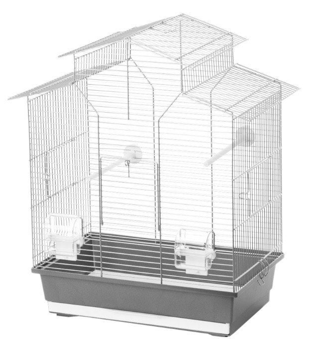 Vogelkooi Iza 2 Zilver-Grijs, Ophalen, Nieuw, Kunststof, Vogelkooi