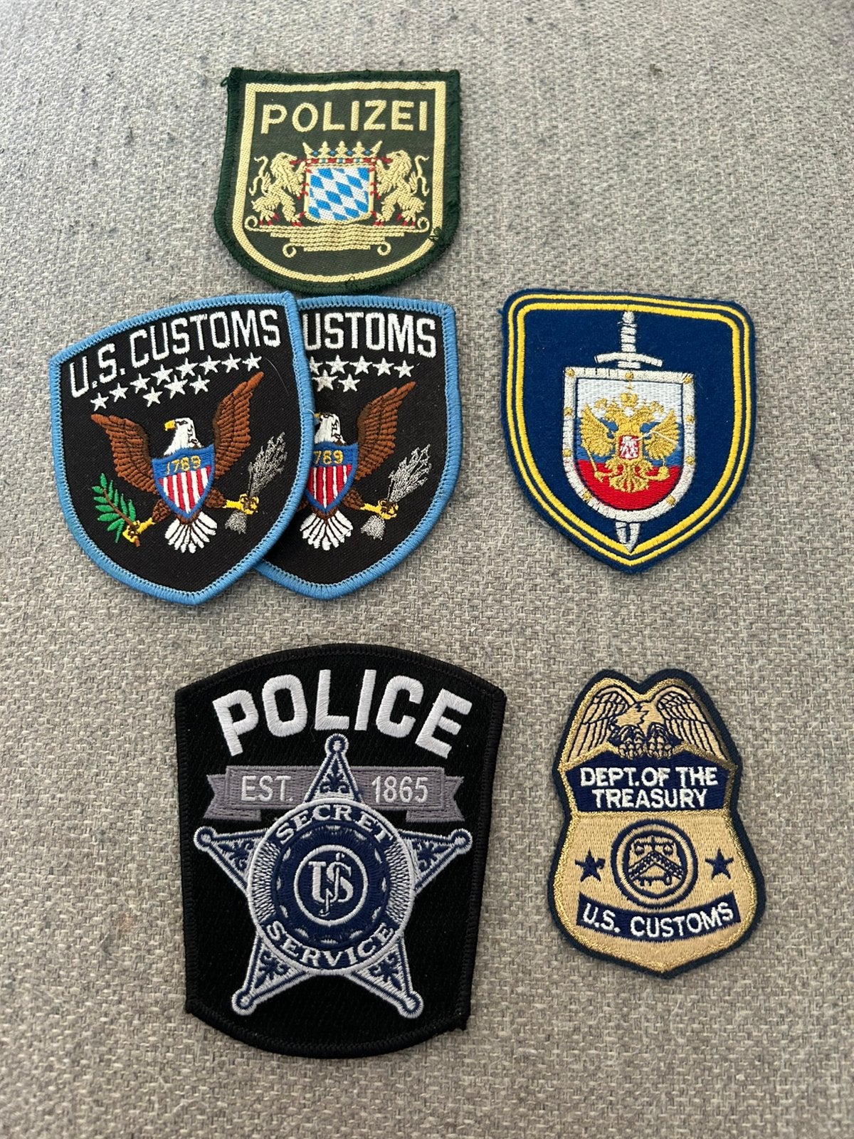 Patchs des services secrets de la police et des douanes, Collections, Objets militaires | Général, Enlèvement ou Envoi, Autres