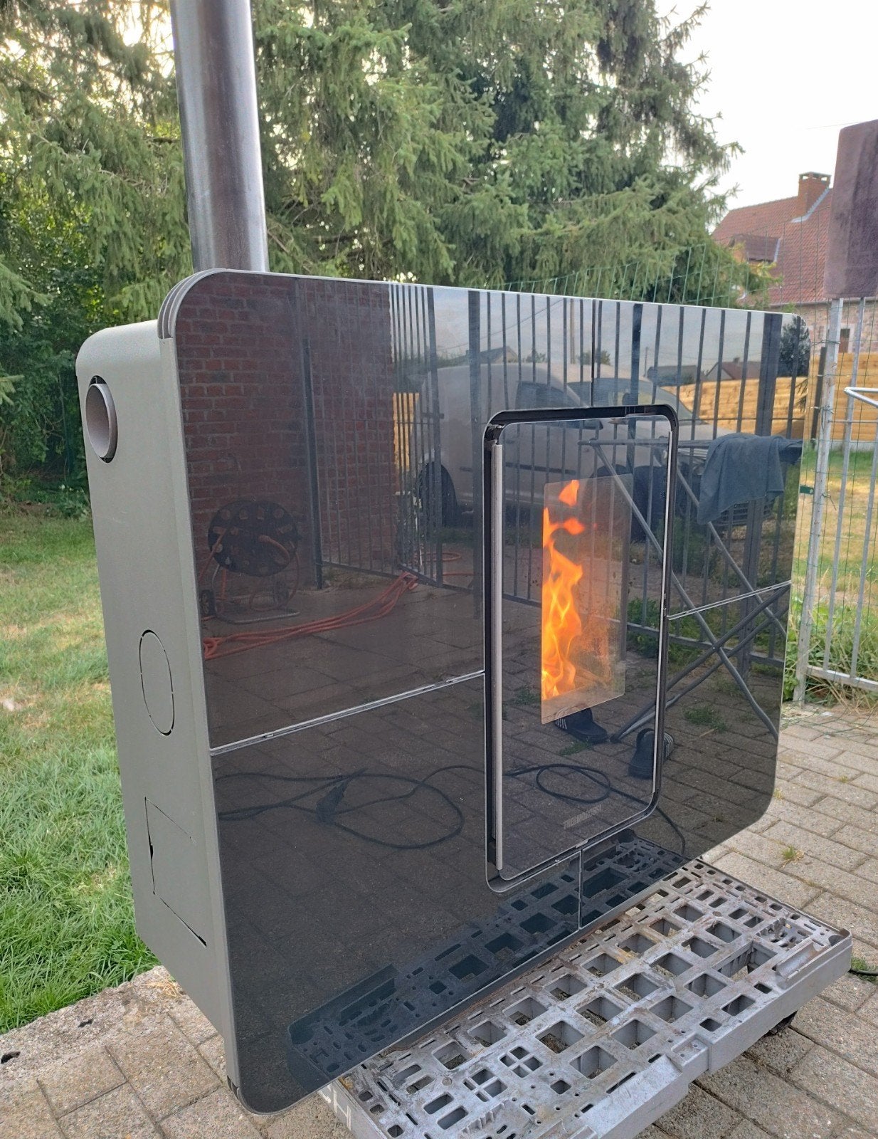 Poêle à pellet thermorossi slimquadro 11, Maison & Meubles, Poêles, Enlèvement