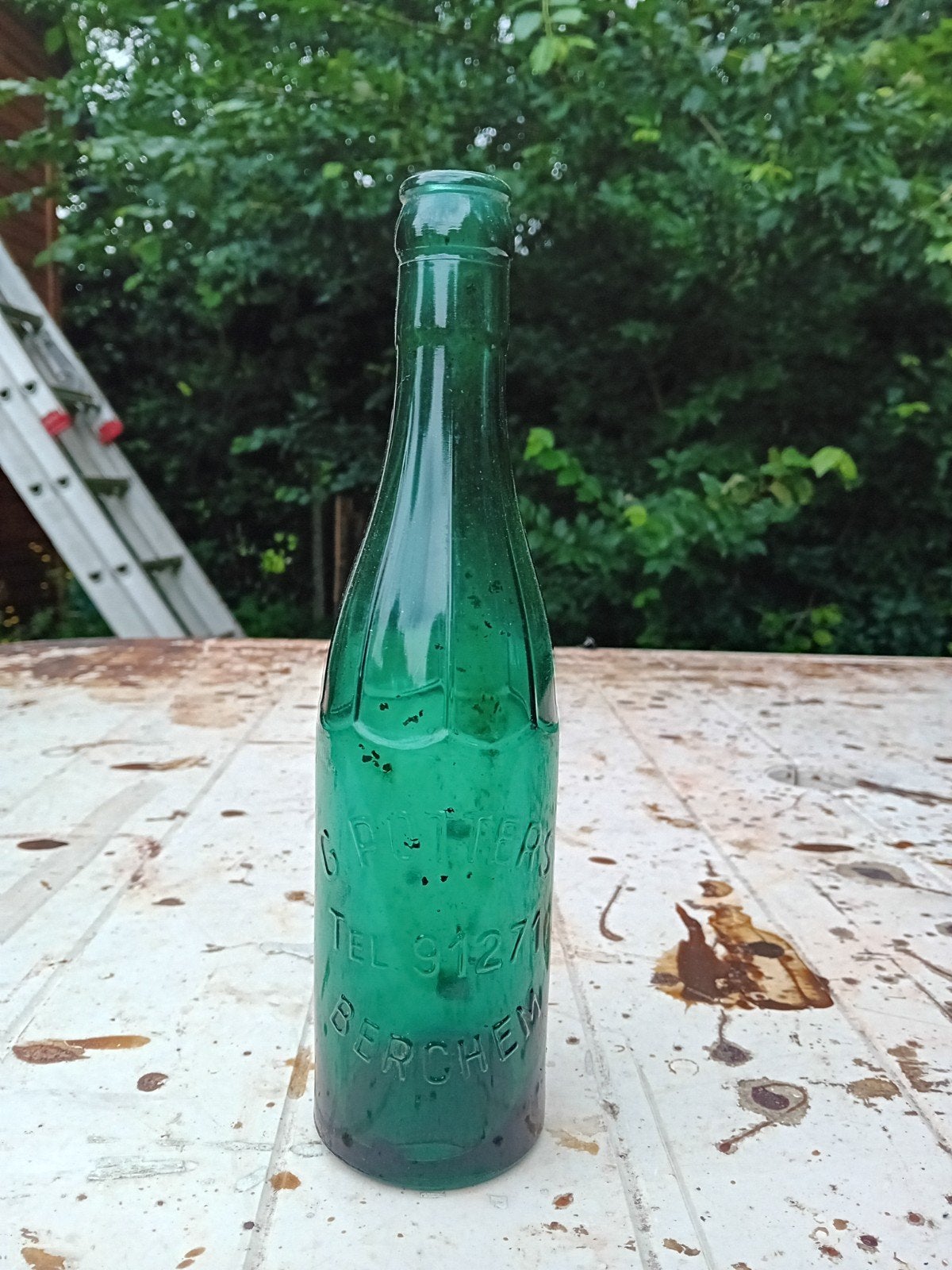Oude vintage bierfles G Potters Berchem Antwerpen, Verzamelen, Ophalen of Verzenden