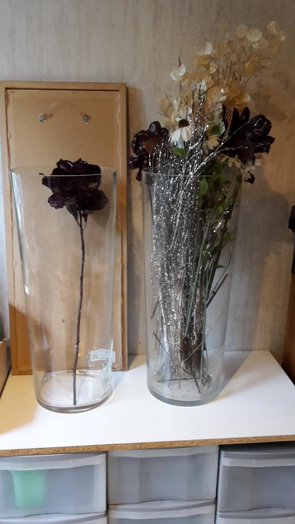 2 grand vase en verre, Enlèvement, Comme neuf, Verre