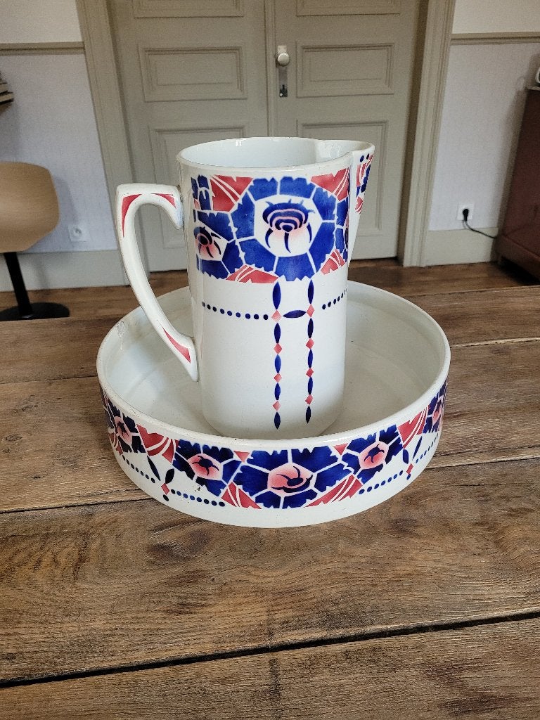 Ensemble de toilette ancien - Manufacture de St Amand, Antiek en Kunst, Antiek | Keramiek en Aardewerk, Ophalen