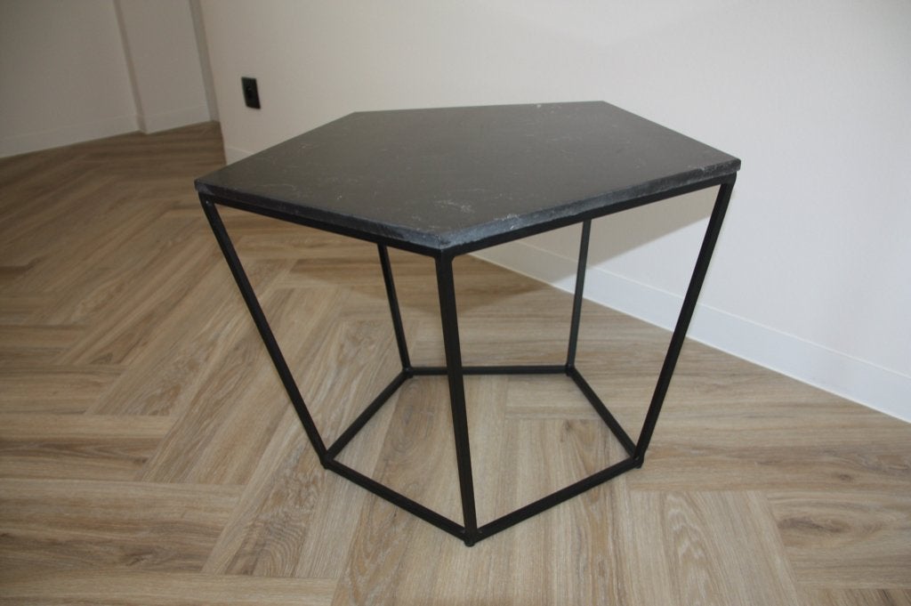 MAR10 * 2x vijfhoekige bijzettafels nieuw, Neuf, Moins de 55 cm, Enlèvement, Métal ou Aluminium