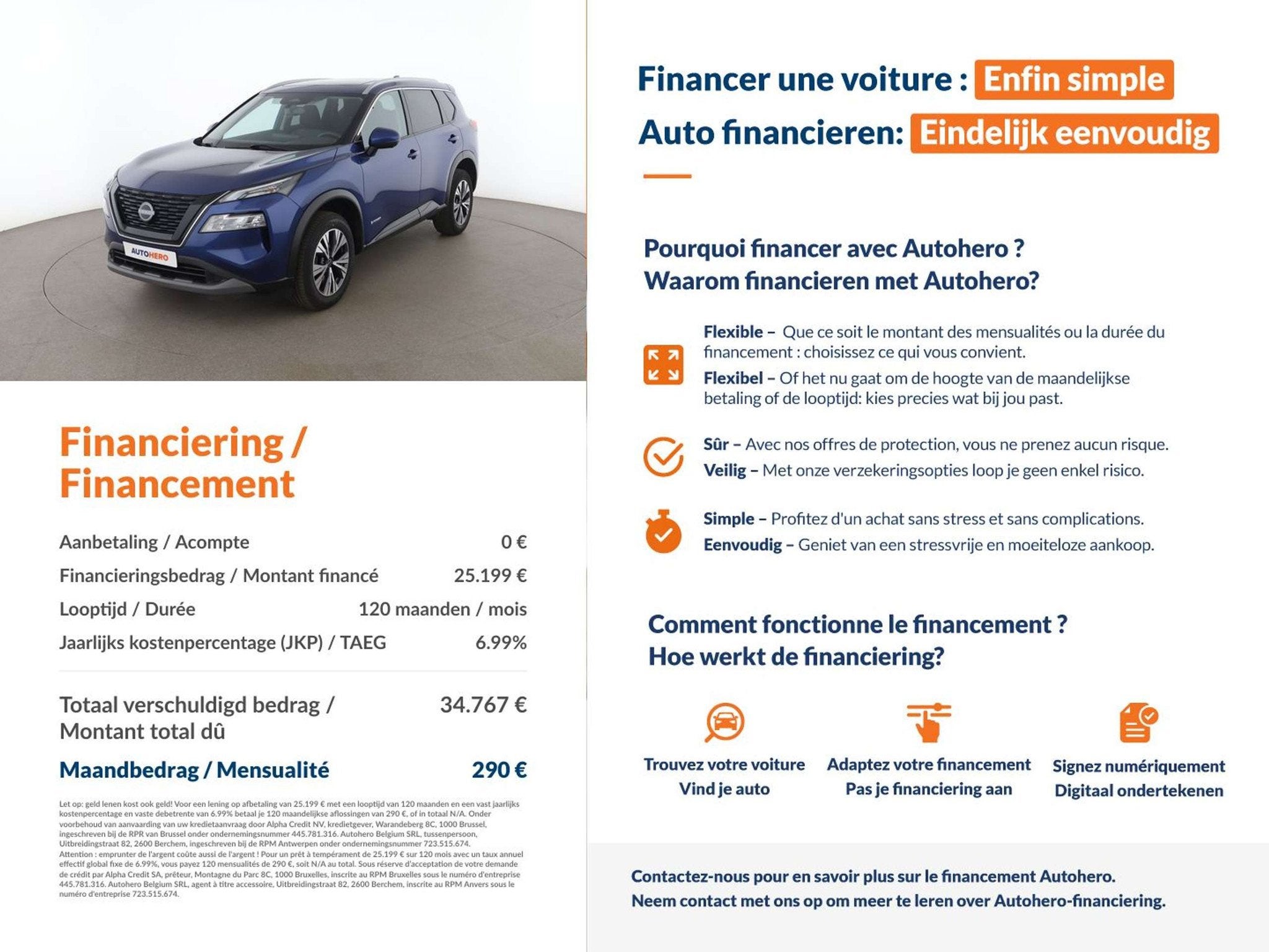 Nissan X-Trail 1.5 VC-T e-POWER N-Connecta (bj 2024), Gebruikt, Blauw, Elektrisch, 5 zetels