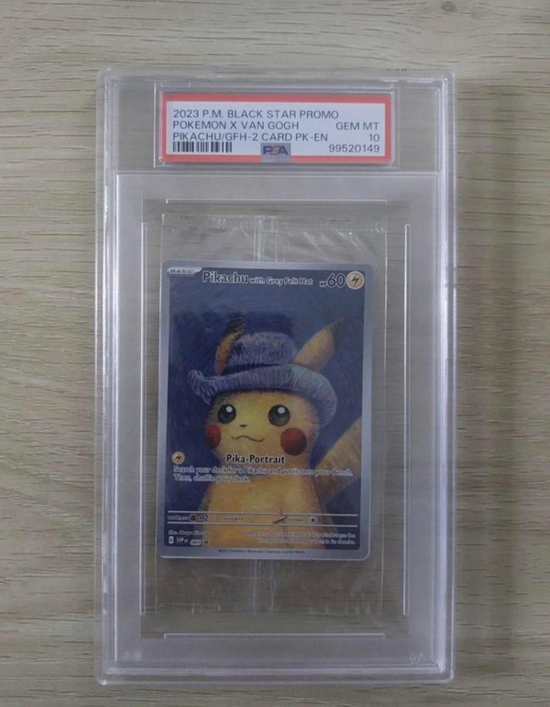 PSA 10 Pikachu with Grey Felt Hat Van Gogh Pokémon Promo, Hobby en Vrije tijd, Verzamelkaartspellen | Pokémon, Ophalen of Verzenden
