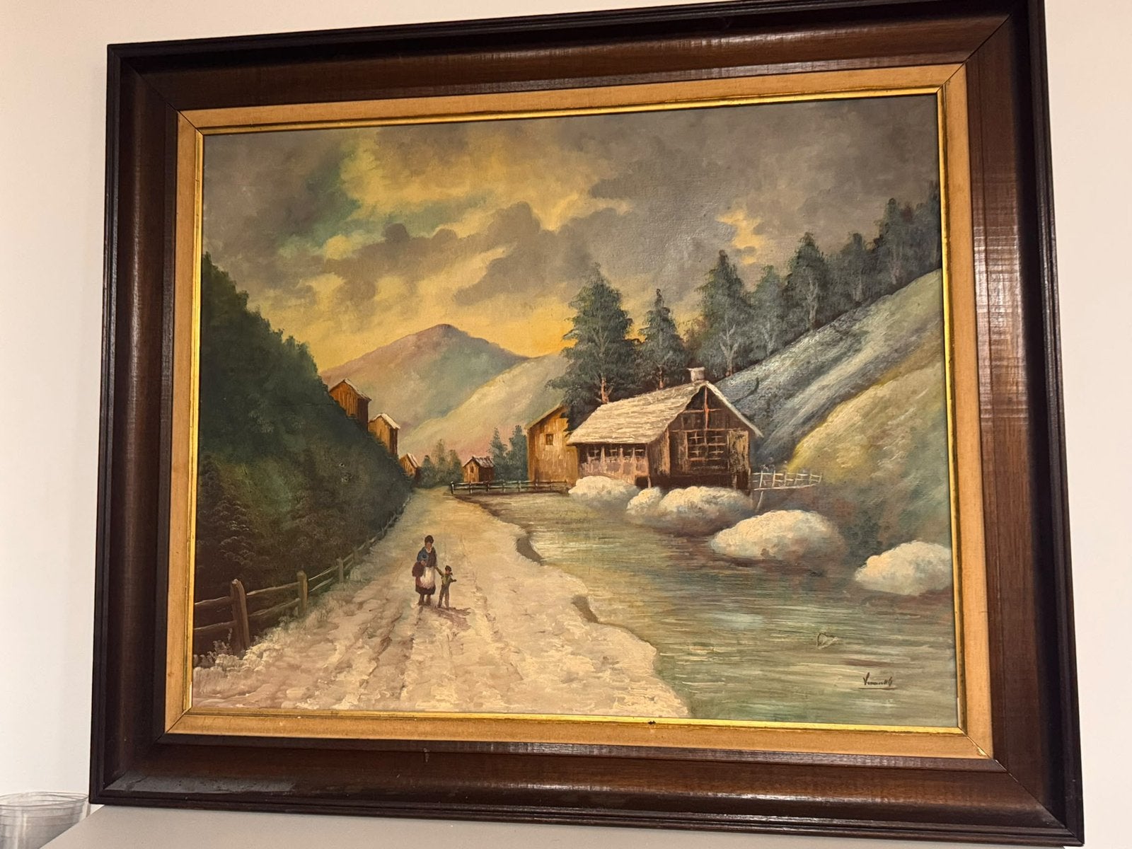 Portret antiek, Peinture à l'huile, Paysage, Enlèvement, Réaliste