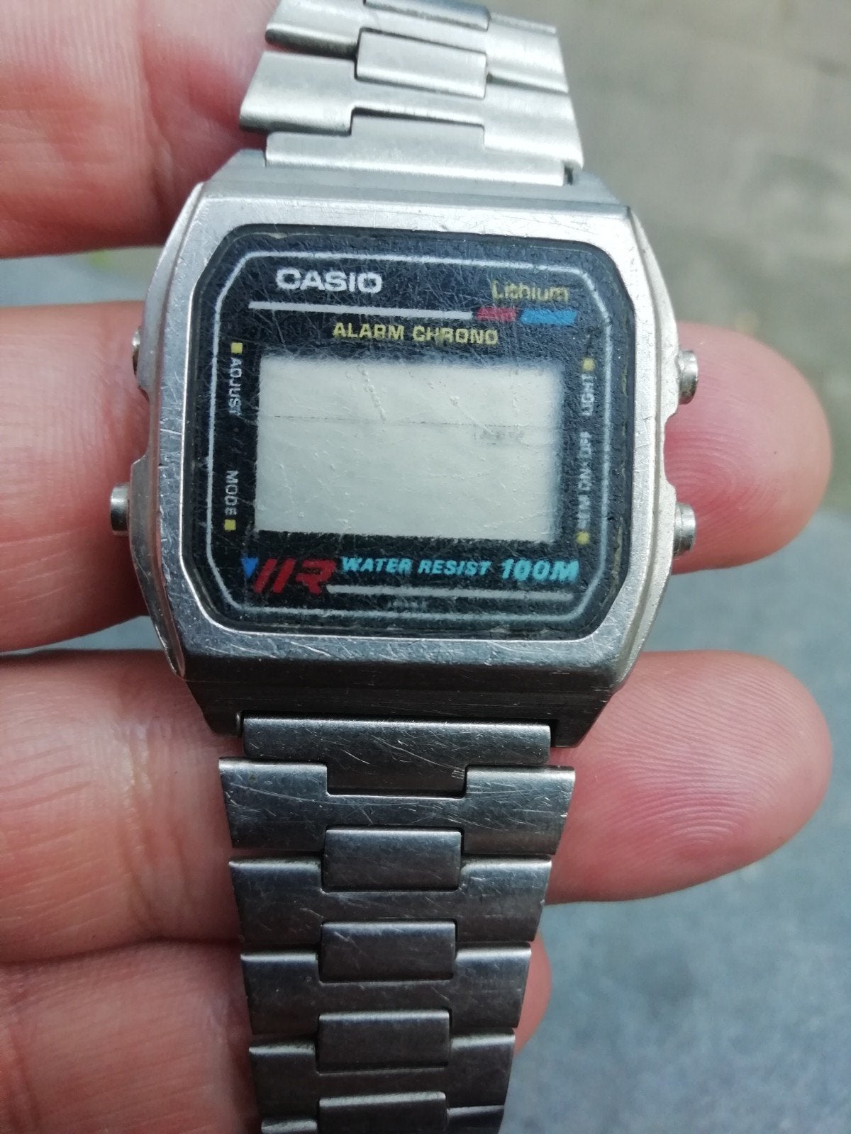 Casio, Handtassen en Accessoires, Ophalen, Gebruikt, Staal, Polshorloge