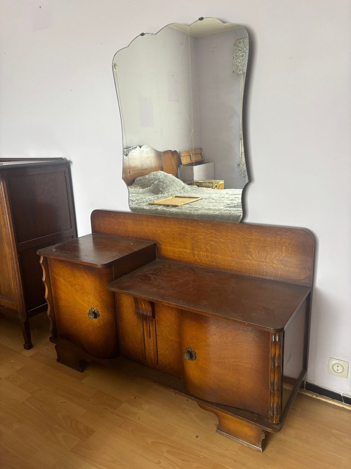 Vintage spiegelkast, Ophalen, Gebruikt, 100 tot 150 cm, Minder dan 100 cm