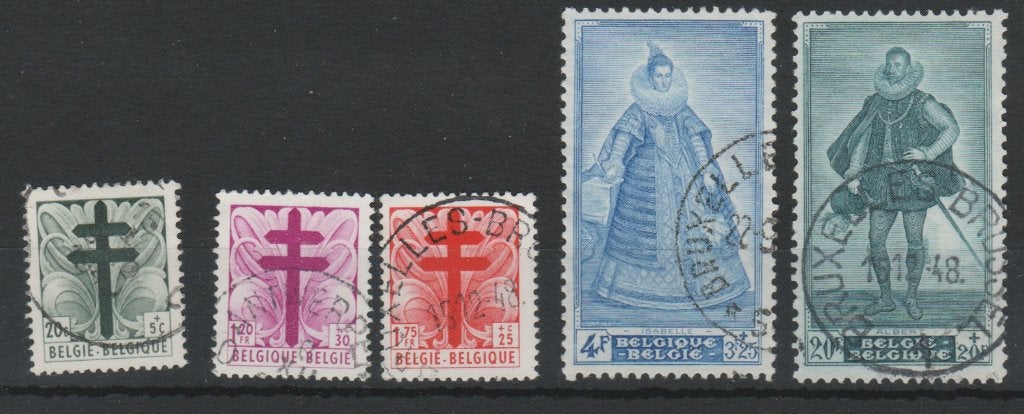 Belge 1948 - n 787 - 791, Envoi, Oblitéré