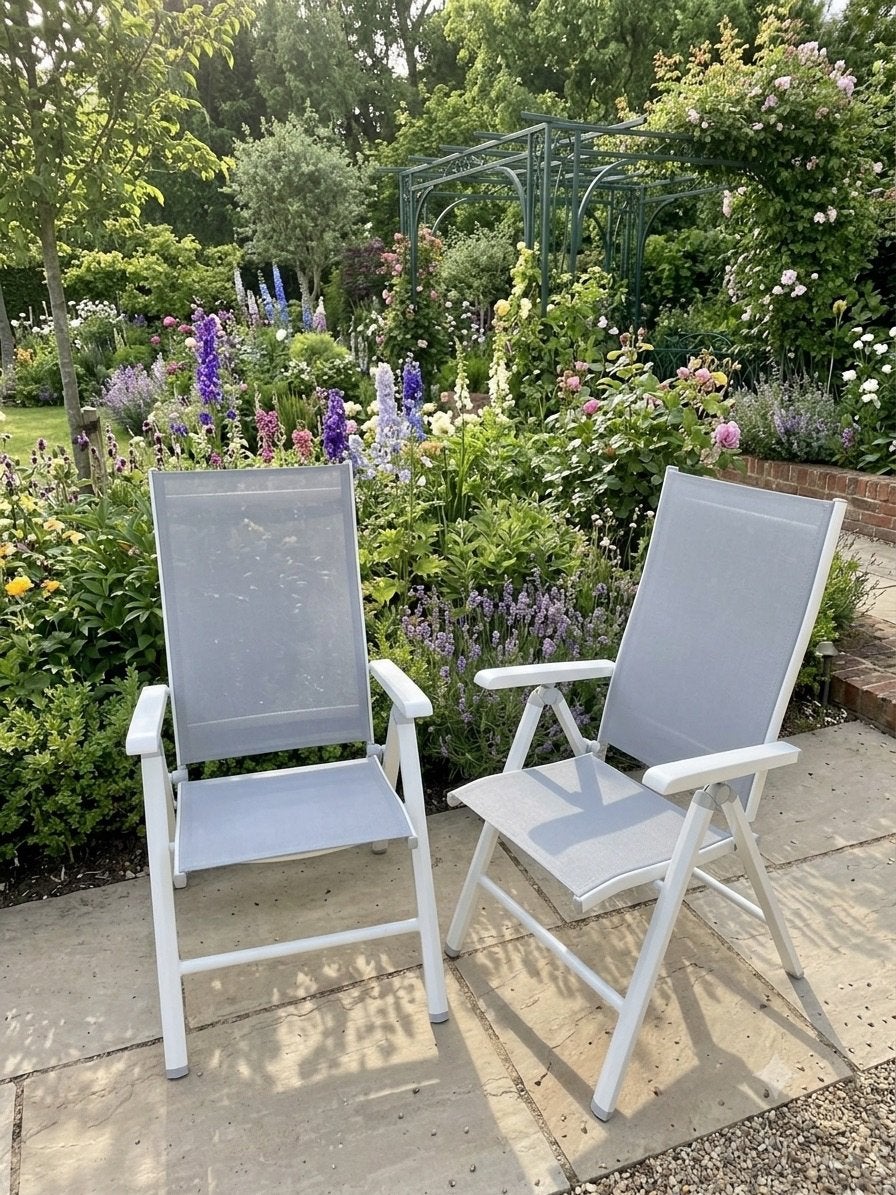 2 verstelbare tuinstoelen niew, Ophalen, Zo goed als nieuw