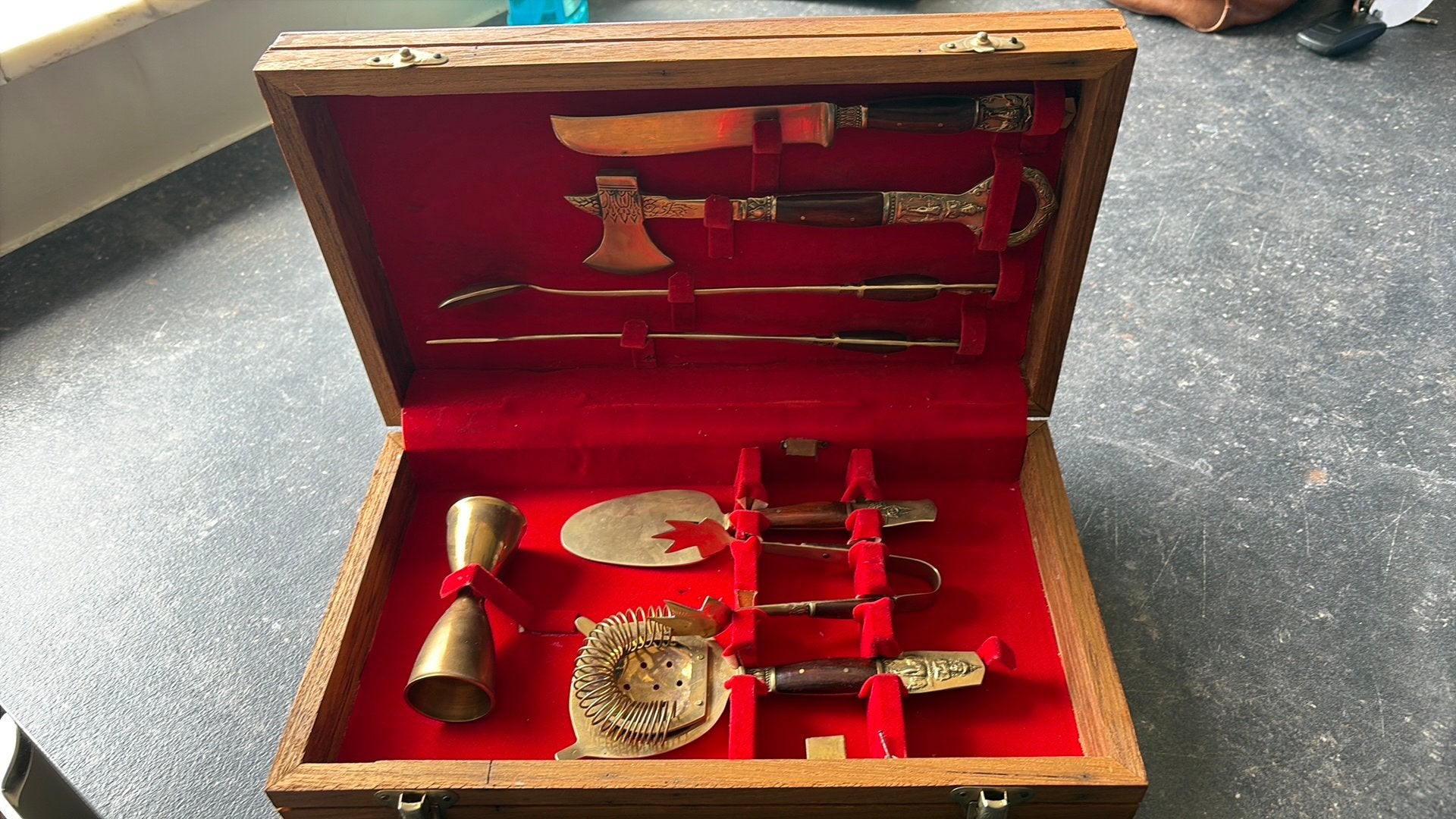 set vintage baraccessoires, Ophalen, Zo goed als nieuw