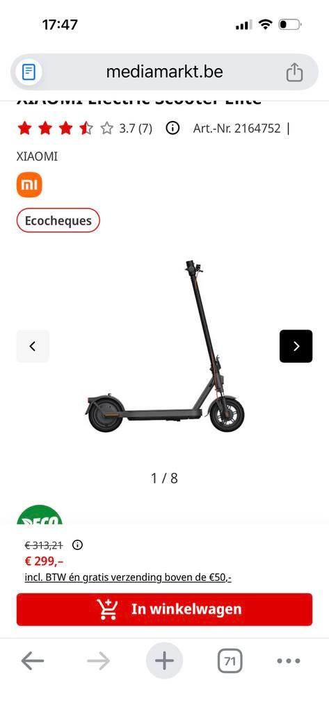 Elektrische step xiaomi elite, Enlèvement, Comme neuf