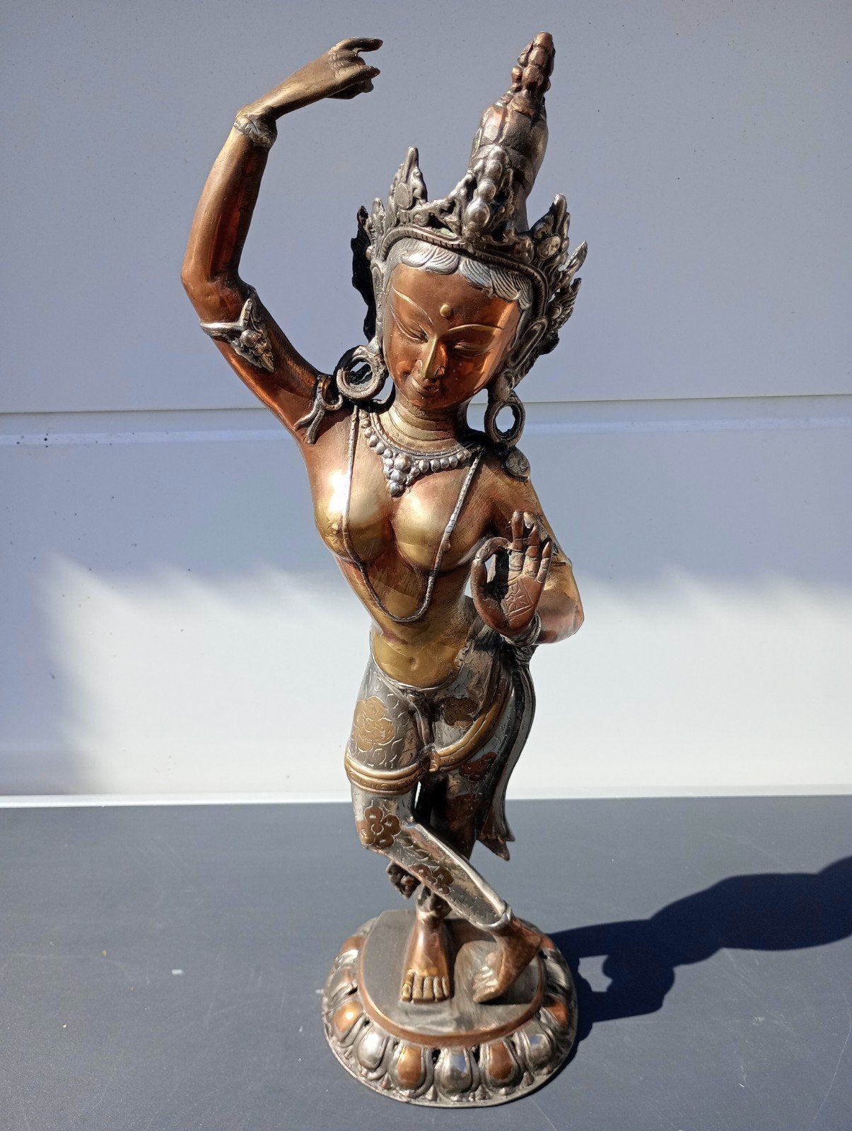 Groot Mayadevi beeld Sculpture messing Moeder Boeddha, Ophalen, 50 - 100 cm, Brons, Beeld