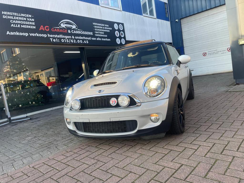 Mini Cooper S 1.6 - BENZINE - AIRCO - 106.000km - 2010, Auto's, 4 zetels, 149 g/km, Leder en Stof, Wit