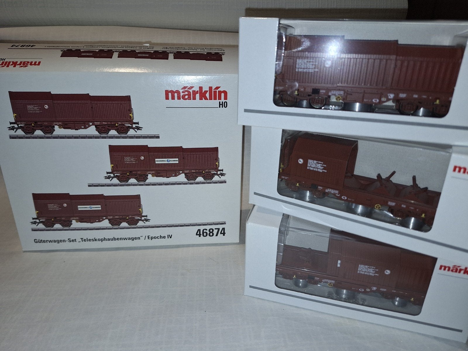Marklin 46874 NMBS  SNCB telescoopwagons, Wisselstroom, Wagon, Ophalen of Verzenden, Zo goed als nieuw