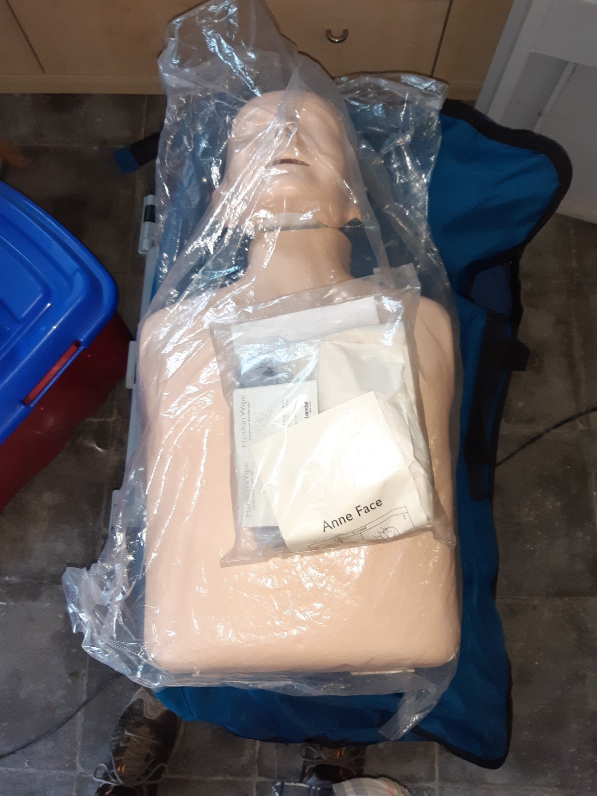 Secourisme : buste Little Anne - Laerdal avec nouveau masque, Ophalen