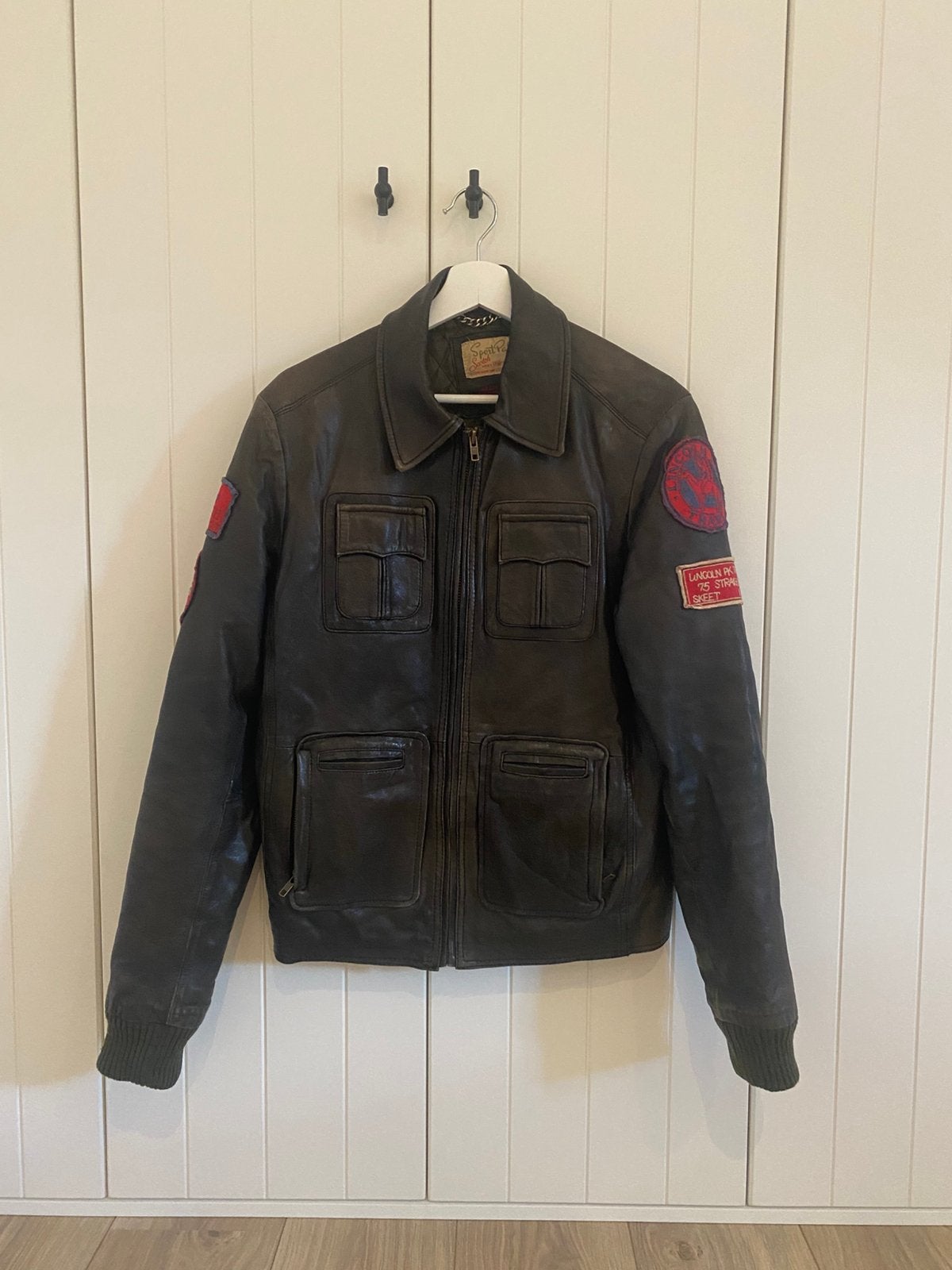 Veste En Cuir Scotch & Soda « Sport Pal/Biker Jacket », S, Vêtements | Hommes, Vestes | Hiver, Enlèvement, Comme neuf, Taille 46 (S) ou plus petite