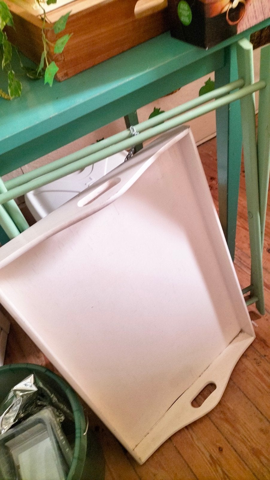 Table pliable avec grand plateau tout bois, Enlèvement, Bois