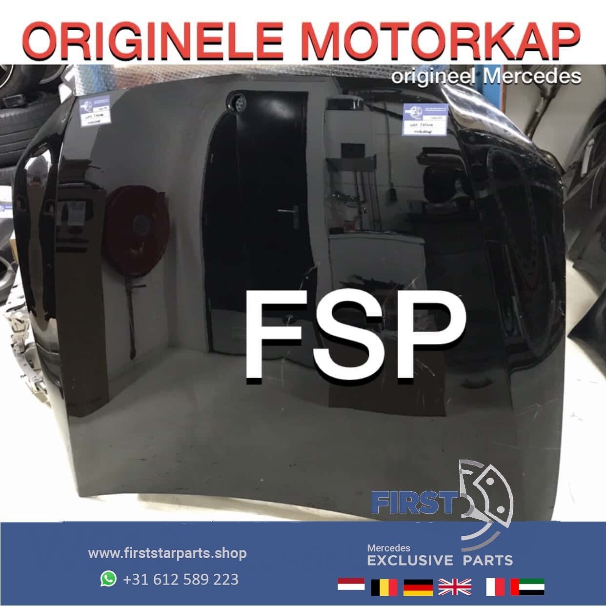 W213 S213 E Klasse MOTORKAP 2016-2021 ORIGINEEL MB 213 ZWART, Auto-onderdelen, Gebruikt, -, Voor, Ophalen of Verzenden