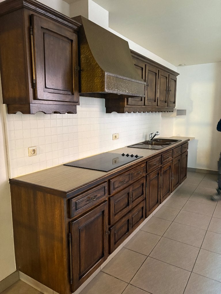 Eiken keuken, Huis en Inrichting, Ophalen, Gebruikt, Bruin, Enkelwandige keuken