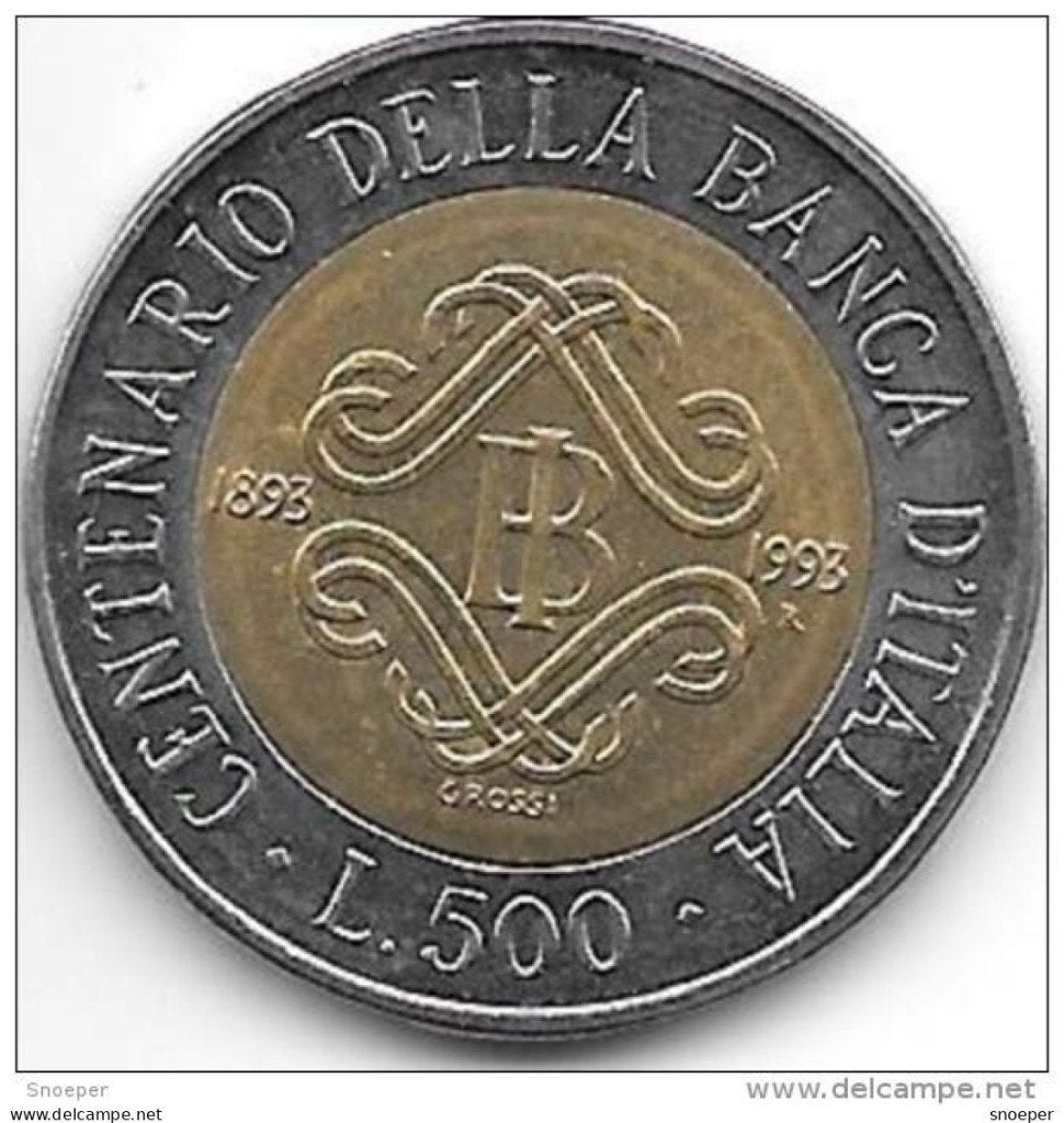 italy 500 lire1993 km 160 unc !, Envoi, Italie, Monnaie en vrac