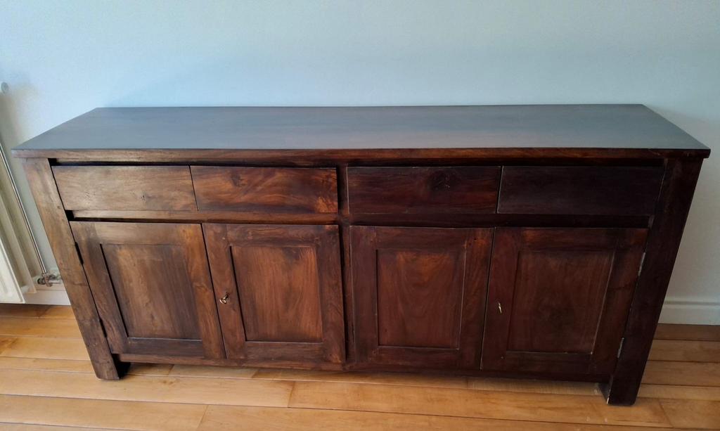 Massief houten dressoir koloniale stijl, Huis en Inrichting, Ophalen, Zo goed als nieuw