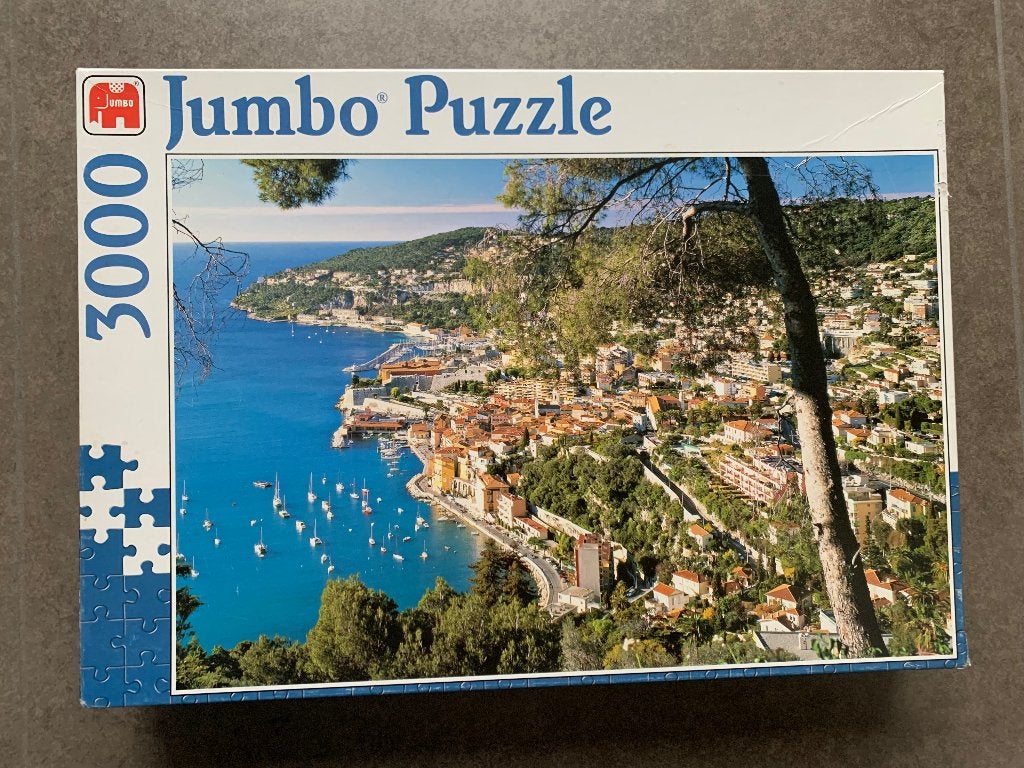 Puzzel Jumbo, De Engelenbaai, Antibes, 3000 st, Ophalen of Verzenden, Meer dan 1500 stukjes, Zo goed als nieuw, Legpuzzel