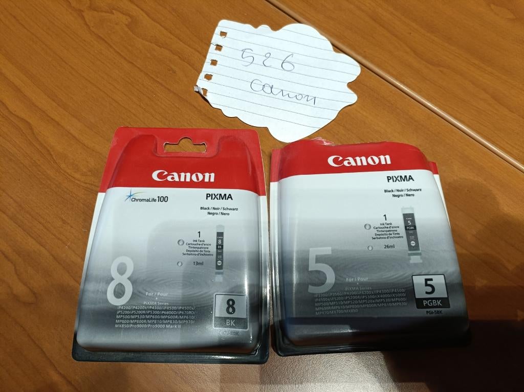 Cartouches HP 8BK + 5 PGBK - retrait gratuit, Informatique & Logiciels, Imprimantes, Neuf, Canon, Imprimante, Enlèvement
