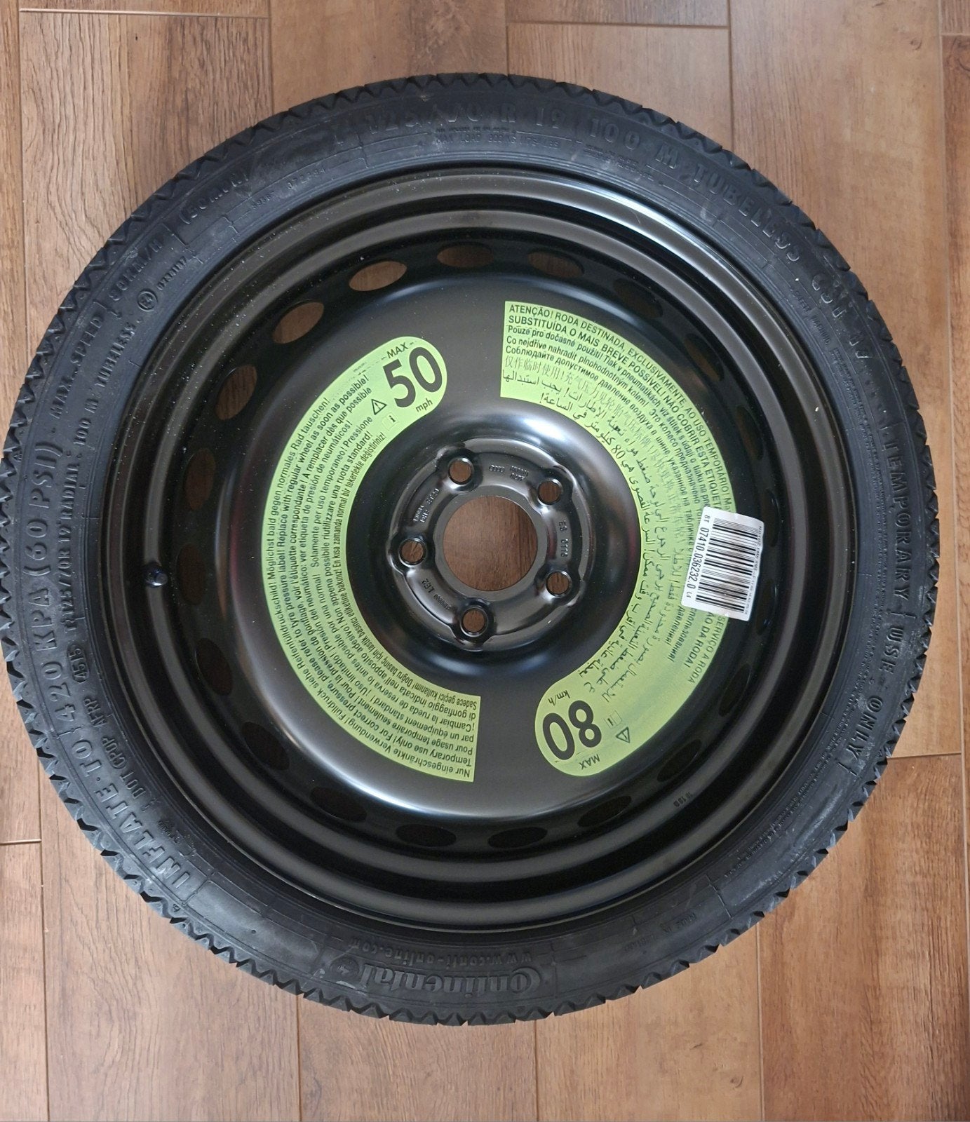 roue de secours vw bmw seat skoda 19 pouces 5x112 66,6, Enlèvement