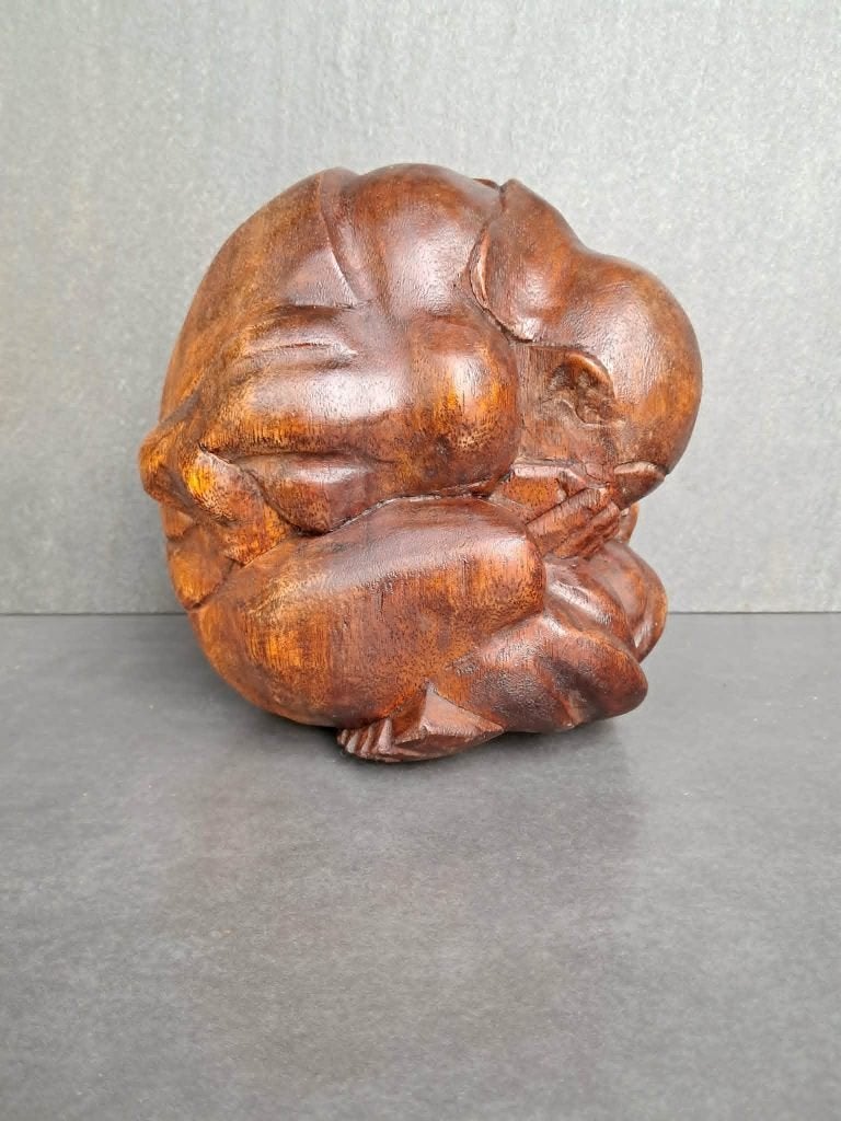yogiman/ Huilende Boeddha/Orang Malu/handgemaakt/20 cm, Huis en Inrichting, 20 cm, Nieuw, Ophalen of Verzenden, Bali denpasar
