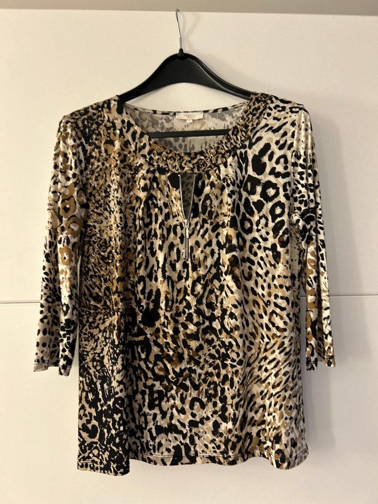 Versia beige blouse met print, Maat 38/40 (M), Beige, Ophalen of Verzenden, Zo goed als nieuw