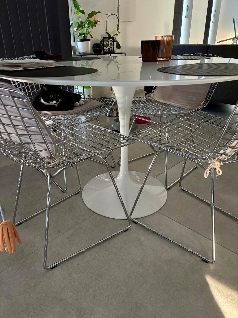 Table et chaises knoll, Maison & Meubles, Enlèvement, Comme neuf, 4 à 6 chaises