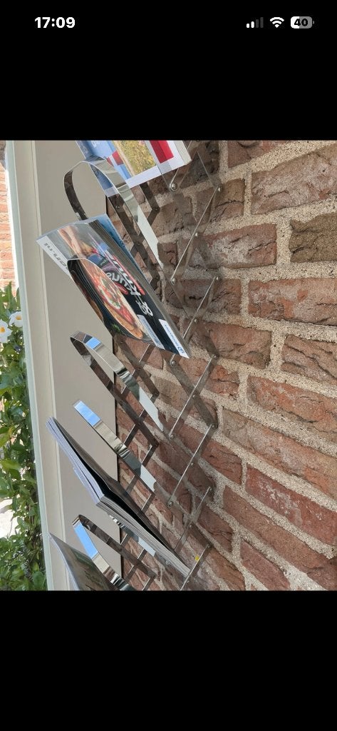 Lectuurbak chroom 16 vaks, Huis en Inrichting, Woonaccessoires | Krantenbakken en Lectuurbakken, Lectuurbak, Ophalen of Verzenden