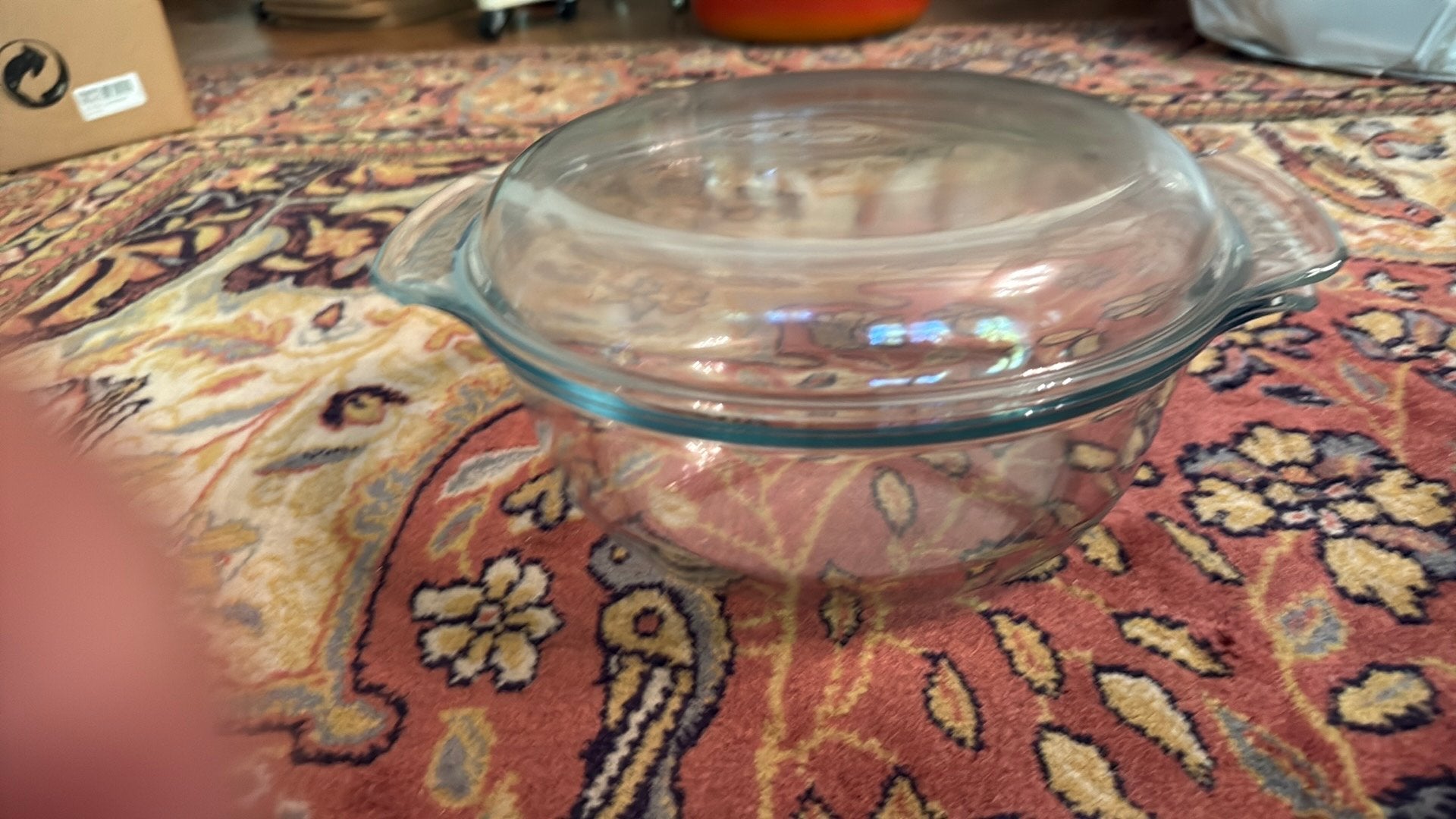 Plat rond en pyrex, Enlèvement, Comme neuf, Rond