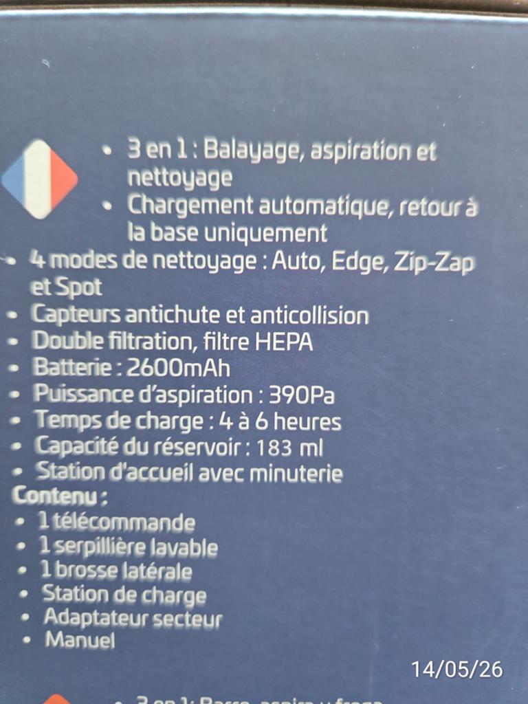 Aspirateur robot, Enlèvement, Aspirateur robot