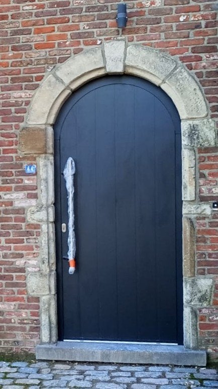 Grafietzwarte aluminium deur RAL9011, 150 tot 225 cm, Ophalen, 75 tot 150 cm, Nieuw