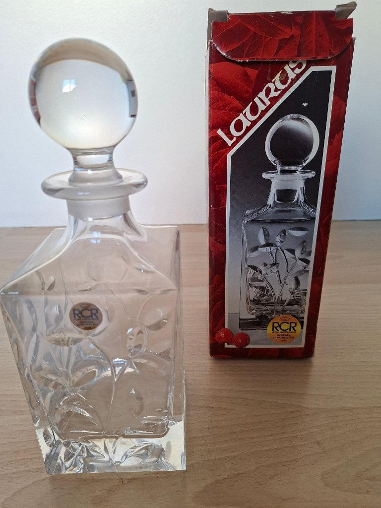 RCR Laurus Whiskykaraf (Italiaans Eco-Kristal) – 85 cl, Antiek en Kunst, Ophalen of Verzenden