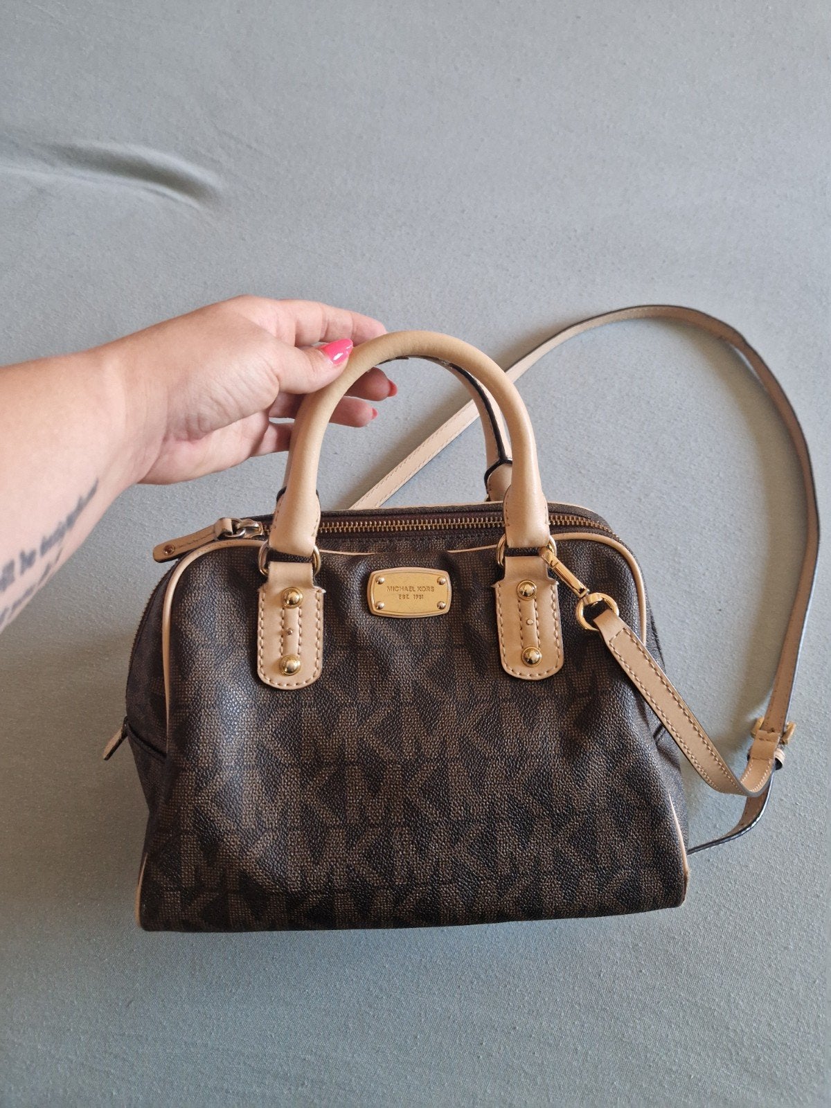michael kors handtas, Ophalen, Gebruikt, Bruin, Handtas