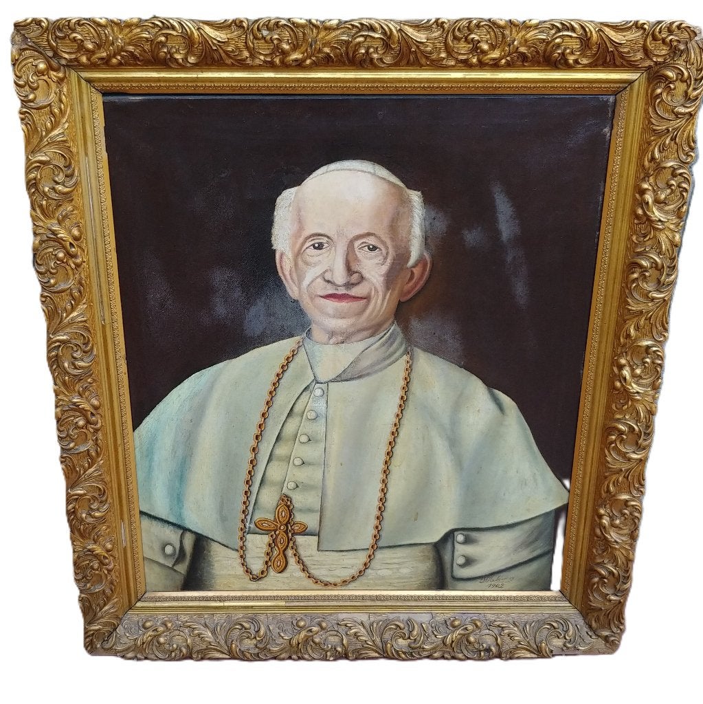 HABEMUS PAPAM LEO XIII oliedoekbin MAGNA kader, Antiek en Kunst, Kunst | Schilderijen | Klassiek, Ophalen