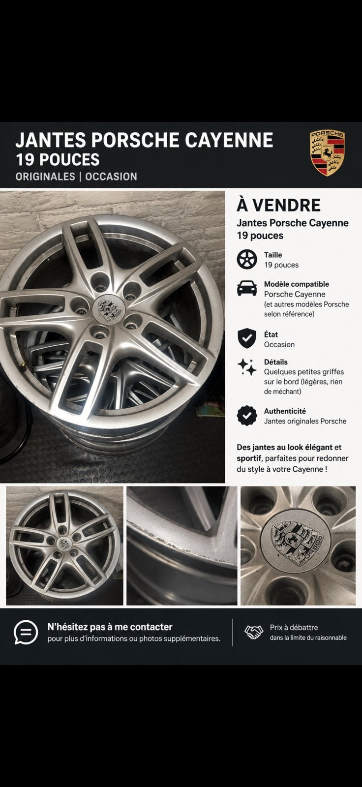 A vendre jante porshe cayenne, Autos : Pièces & Accessoires, Enlèvement ou Envoi, Jante(s)