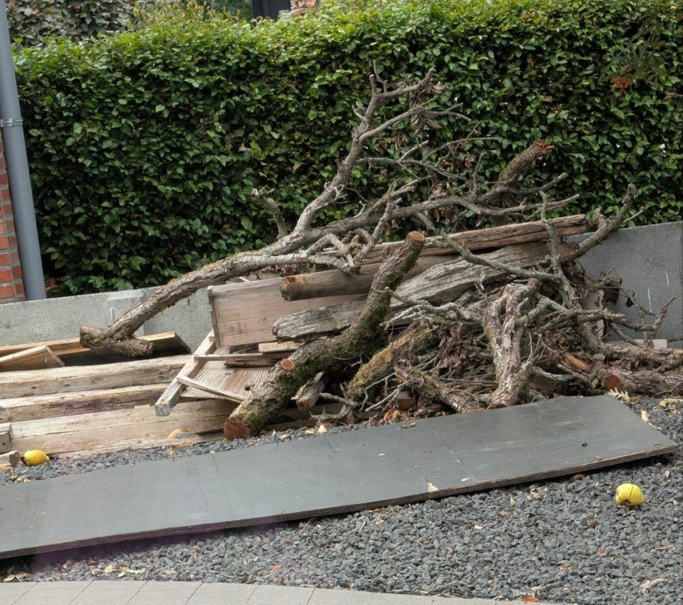 gratis hout en hout planken en balken, Enlèvement