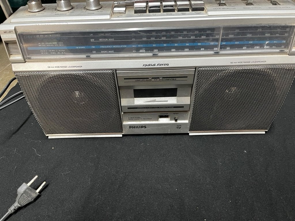 Radiocassette (boombox ) Philips, TV, Hi-fi & Vidéo, Enlèvement ou Envoi, Utilisé, Radio