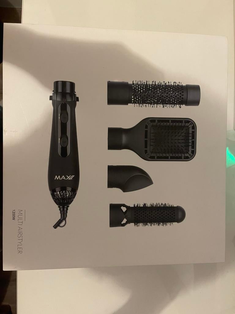 Max Pro Multi Airstyler S2 Zwart 1200W, Ophalen, Zo goed als nieuw