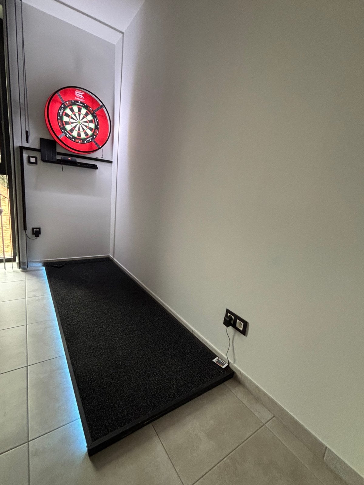 Dartsmat met verlichting, Sport en Fitness, Darts, Ophalen, Gebruikt
