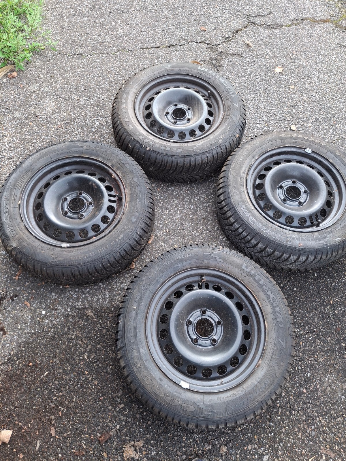 4 winterbanden ip stalen velg, Enlèvement, Pneus hiver