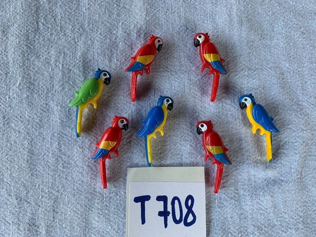 PLAYMOBIL: T708: LOT 7 PAPEGAAIEN, Neuf, Pirates, Enlèvement ou Envoi, Figurines