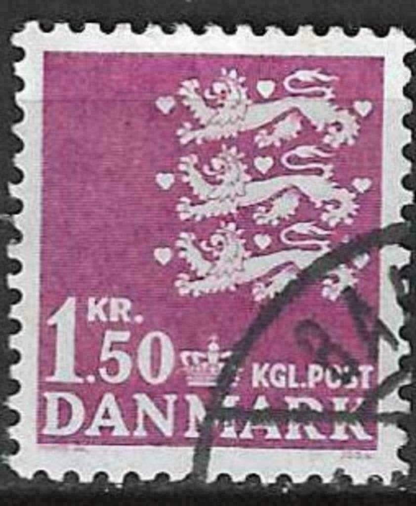 Denemarken 1962/1965 - Yvert 409 - Wapenschild Leeuwen (ST), Verzenden, Denemarken, Gestempeld
