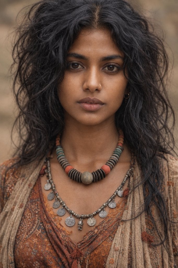Oude Boho Brahman halsketting , Ophalen