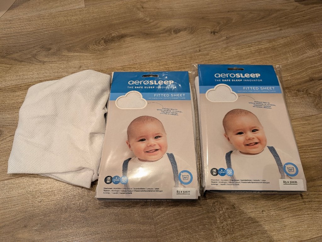 Aerosleep hoeslaken voor babybed 53x80cm - 3 stuks, Ophalen, Zo goed als nieuw, Overige typen