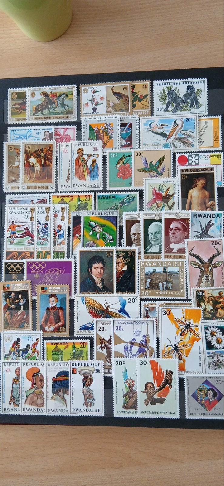 lotje zegels republiek du Rwandaise, Ophalen of Verzenden